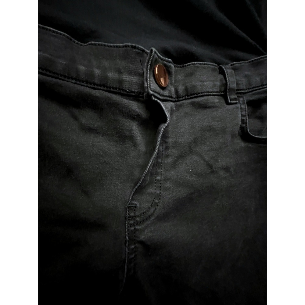 ASOS Maternity Jeans Womens UK 14 Black Skinny Over-the-Belly Stretch Denim - Picture 2 of 13